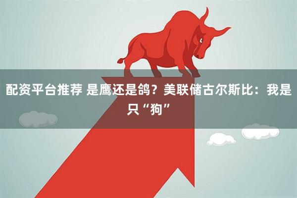 配资平台推荐 是鹰还是鸽？美联储古尔斯比：我是只“狗”